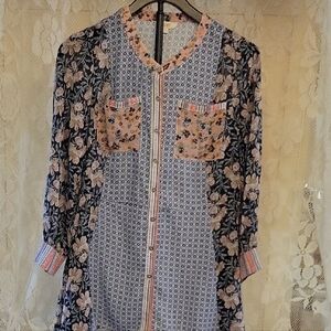 ODDY Multicolor Floral and Geometric Top